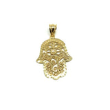 10K Yellow Gold Fatima Hand Men's Pendant M MPG-411 - WORLDSTARBLING
