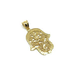 10K Yellow Gold Fatima Hand Men's Pendant M MPG-411 - WORLDSTARBLING