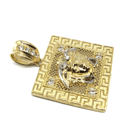 10K yellow gold versatchi Men's pendant L MPG-413 - WORLDSTARBLING
