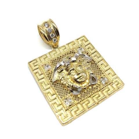 10K yellow gold versatchi Men's pendant L MPG-413 - WORLDSTARBLING