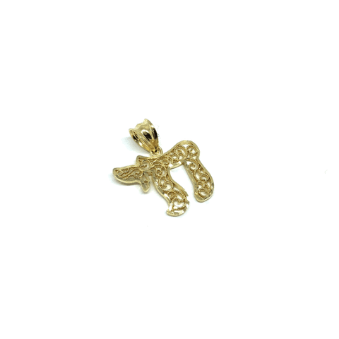 Yellow Gold 10K Chai Men's Pendant XS MPG-416 - WORLDSTARBLING