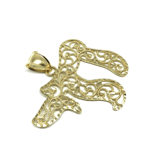 Yellow Gold Men's Pendant Chai 10 Karats XL MPG-417 - WORLDSTARBLING