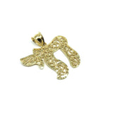 10K Yellow Gold Chai Pendant L MPG-420 - WORLDSTARBLING