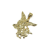 10K Yellow Gold Angel XL Men's Pendant MPG-422 - WORLDSTARBLING