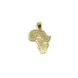 10K Yellow Gold Men's Pendant Map Of Africa XS MPG-423 - WORLDSTARBLING