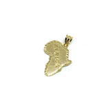10K Yellow Gold Men's Pendant Map Of Africa XS MPG-423 - WORLDSTARBLING
