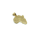 10K Yellow Gold Men's Pendant Map Of Africa XS MPG-423 - WORLDSTARBLING