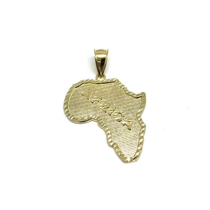 10K Gold Pendant Map Of Africa XL MPG-424 - WORLDSTARBLING