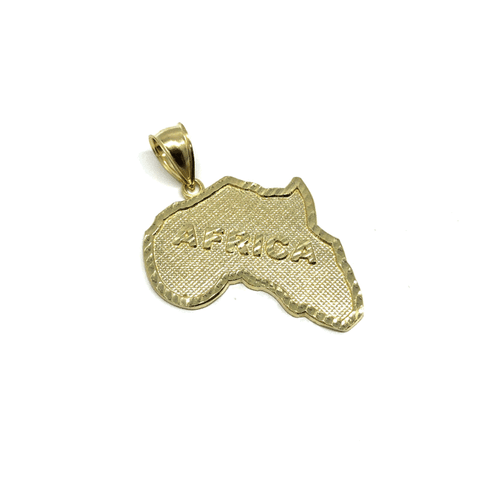 10K Gold Pendant Map Of Africa XL MPG-424 - WORLDSTARBLING