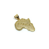 10K Yellow Gold Map Of Africa Men's Pendant S MPG-425 - WORLDSTARBLING