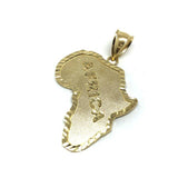 10K Gold Pendant Map Of Africa L MPG-427 - WORLDSTARBLING