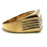 10K Yellow Gold Men Cubic Zirconia Ring MRG-181 - WORLDSTARBLING