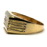 10K Yellow Gold Men Cubic Zirconia Ring MRG-181 - WORLDSTARBLING