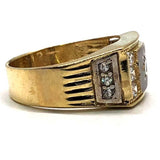 Bague en or jaune 10k cubic zircone