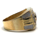 Buy Two-Tone Cubic Zirconia Gold Ring