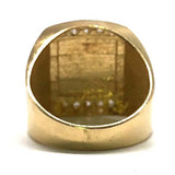 yellow gold cross ring