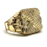 Bague en or jaune 10K à diamant coupé X pour homme MRG-192
