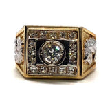 Bague en or jaune et blanc 10K MRG-194