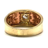 3 tone cubic zirconia ring