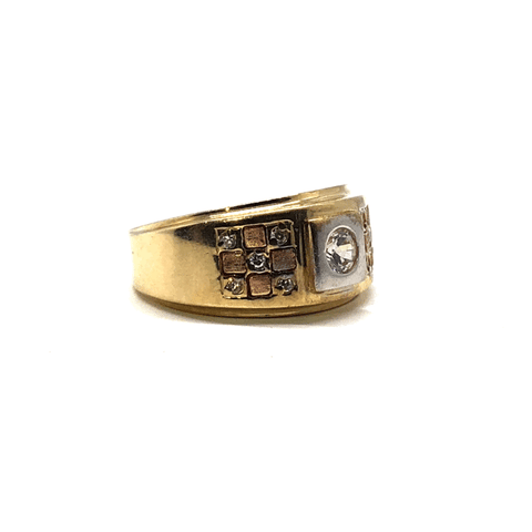 Buy Three tone CZ ring