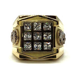 Bague à anneaux en or jaune 10K, 6 cts MRG-198
