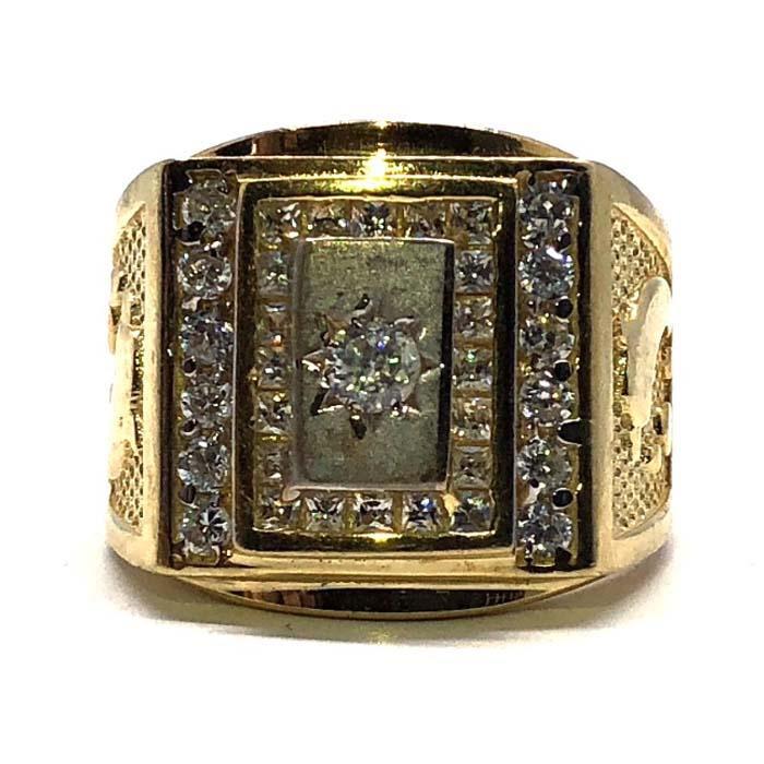 Bague Dauphin en or jaune et blanc 10K