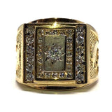 Bague Dauphin en or jaune et blanc 10K