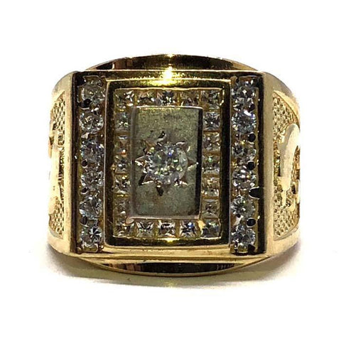 Bague Dauphin en or jaune et blanc 10K