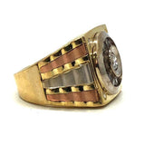 Buy cubic zirconia three toned ring