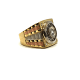 10K gold cubic zirconia three toned ring