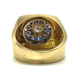 10k yellow gold cubic zirconia ring