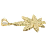 10K Yellow Gold Marijuanna Pendant MWG_001 - WORLDSTARBLING