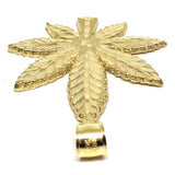 10K Yellow Gold Marijuanna Pendant MWG_002 - WORLDSTARBLING