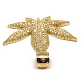 10K Yellow Gold Marijuanna Pendant MWG_005 - WORLDSTARBLING