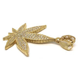 10K Yellow Gold Marijuanna Pendant MWG_006 - WORLDSTARBLING