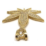 10K Yellow Gold Marijuanna Pendant MWG_006 - WORLDSTARBLING