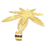10K Yellow Gold Marijuanna Pendant MWG_009 - WORLDSTARBLING