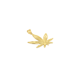 10K Yellow Gold Marijuanna Pendant MWG_009 - WORLDSTARBLING