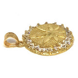 10K Yellow Gold Marijuanna Pendant MWG_011 - WORLDSTARBLING