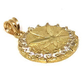 10K Yellow Gold Marijuanna Pendant MWG_011 - WORLDSTARBLING