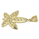 10K Yellow Gold Marijuanna Pendant MWG_017 - WORLDSTARBLING
