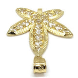10K Yellow Gold Marijuanna Pendant MWG_017 - WORLDSTARBLING
