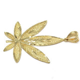 10K Yellow Gold Marijuanna Pendant MWG_018 - WORLDSTARBLING