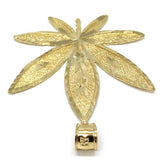 10K Yellow Gold Marijuanna Pendant MWG_018 - WORLDSTARBLING