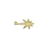10K Yellow Gold Marijuanna Pendant MWG_019 - WORLDSTARBLING