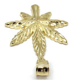 10K Yellow Gold Marijuanna Pendant MWG_019 - WORLDSTARBLING