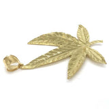 10K Yellow Gold Marijuanna Pendant MWG_021 - WORLDSTARBLING