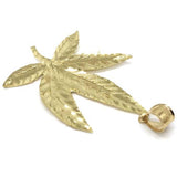 10K Yellow Gold Marijuanna Pendant MWG_021 - WORLDSTARBLING