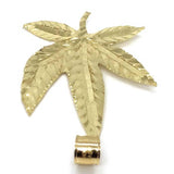 10K Yellow Gold Marijuanna Pendant MWG_021 - WORLDSTARBLING