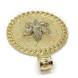 10K Yellow Gold Marijuanna Pendant MWG_024 - WORLDSTARBLING